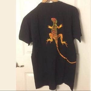 Marlboro Black Tee with Colorful Lizard Design